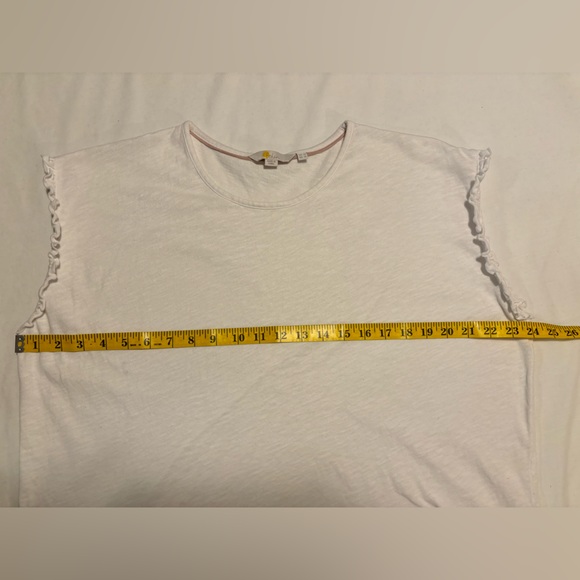 Boden, Faye white mini ruffle sleeve jersey tank, 14 - Picture 5 of 10